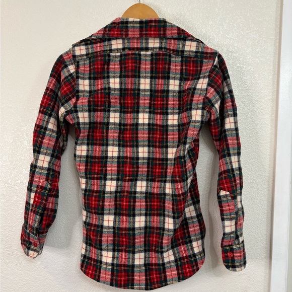 Swanndri Vtg 90s Swanndri NZ Red Plaid Wool Flannel - Picture 2 of 9